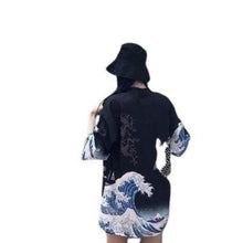 Charger l'image dans la galerie, Veste Kimono ´Vague´ Kimono Cardigan Haori mixte Kimonojaponais