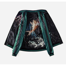 Charger l'image dans la galerie, VESTE SUKAJAN KOI EMERAUDE - Kimono Japonais