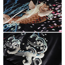 Charger l&#39;image dans la galerie, VESTE SUKAJAN KOI EMERAUDE - Kimono Japonais

