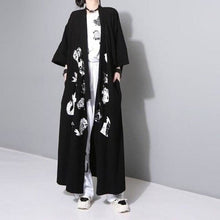 Charger l'image dans la galerie, Yukata Couture Yukata Femme Kimono Japonais noir