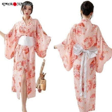 Charger l'image dans la galerie, Yukata Fleur du Japon Kimono sexy Kimonojaponais