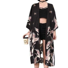 Charger l'image dans la galerie, Yukata Grues du Japon Yukata Femme Kimonojaponais