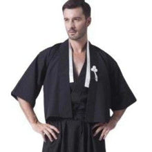 Charger l'image dans la galerie, Yukata Japonais Homme Black Samurai Kimono Homme Kimonojaponais