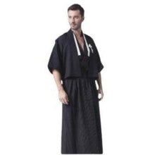 Charger l&#39;image dans la galerie, Yukata Japonais Homme Black Samurai Kimono Homme Kimonojaponais 
