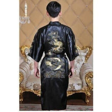 Charger l'image dans la galerie, Yukata Japonais Homme Tao Pyjama Jinbei Homme Kimonojaponais Noir M