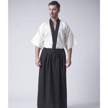 Charger l'image dans la galerie, Yukata Japonais Homme White Samurai Kimono Homme Kimono Japonais Unique