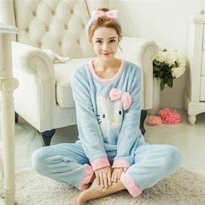 Pyjama Japonais d´hiver Femme ´´Queen Neko´´ Pyjama Jinbei Femme Kimonojaponais 