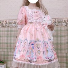 Charger l'image dans la galerie, Kawaii Lolita Soft Sister Sweet Cute Angel Girl Lolita Puff Sleeve Short Dress Everyday Summer