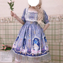 Charger l'image dans la galerie, Kawaii Lolita Soft Sister Sweet Cute Angel Girl Lolita Puff Sleeve Short Dress Everyday Summer