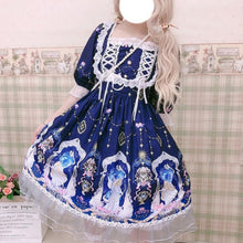Charger l'image dans la galerie, Kawaii Lolita Soft Sister Sweet Cute Angel Girl Lolita Puff Sleeve Short Dress Everyday Summer