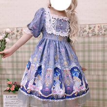 Charger l'image dans la galerie, Kawaii Lolita Soft Sister Sweet Cute Angel Girl Lolita Puff Sleeve Short Dress Everyday Summer