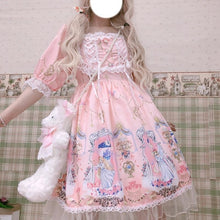 Charger l'image dans la galerie, Kawaii Lolita Soft Sister Sweet Cute Angel Girl Lolita Puff Sleeve Short Dress Everyday Summer