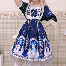 Charger l'image dans la galerie, Kawaii Lolita Soft Sister Sweet Cute Angel Girl Lolita Puff Sleeve Short Dress Everyday Summer