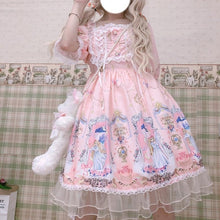 Charger l'image dans la galerie, Kawaii Lolita Soft Sister Sweet Cute Angel Girl Lolita Puff Sleeve Short Dress Everyday Summer
