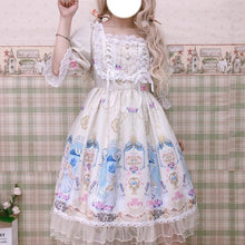 Charger l'image dans la galerie, Kawaii Lolita Soft Sister Sweet Cute Angel Girl Lolita Puff Sleeve Short Dress Everyday Summer