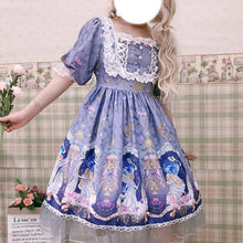 Charger l'image dans la galerie, Kawaii Lolita Soft Sister Sweet Cute Angel Girl Lolita Puff Sleeve Short Dress Everyday Summer