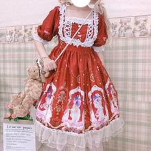 Charger l'image dans la galerie, Kawaii Lolita Soft Sister Sweet Cute Angel Girl Lolita Puff Sleeve Short Dress Everyday Summer
