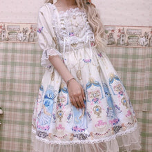 Charger l'image dans la galerie, Kawaii Lolita Soft Sister Sweet Cute Angel Girl Lolita Puff Sleeve Short Dress Everyday Summer