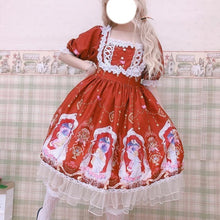 Charger l'image dans la galerie, Kawaii Lolita Soft Sister Sweet Cute Angel Girl Lolita Puff Sleeve Short Dress Everyday Summer