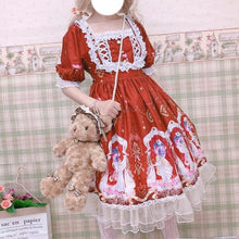 Charger l'image dans la galerie, Kawaii Lolita Soft Sister Sweet Cute Angel Girl Lolita Puff Sleeve Short Dress Everyday Summer