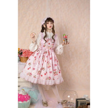 Charger l'image dans la galerie, Sweet Princess Lolita Dress Vintage Lace Bowknot Cute Printing High Waist Kawaii Gothic Jsk Girl
