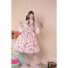 Charger l'image dans la galerie, Sweet Princess Lolita Dress Vintage Lace Bowknot Cute Printing High Waist Kawaii Gothic Jsk Girl