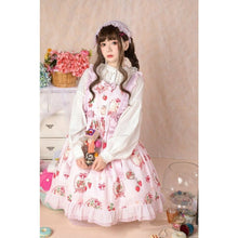 Charger l'image dans la galerie, Sweet Princess Lolita Dress Vintage Lace Bowknot Cute Printing High Waist Kawaii Gothic Jsk Girl
