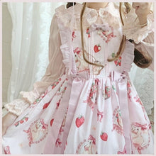Charger l&#39;image dans la galerie, Sweet Princess Lolita Dress Vintage Lace Bowknot Cute Printing High Waist Kawaii Gothic Jsk Girl
