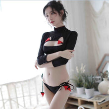 Charger l'image dans la galerie, Sous-Vêtements Japonais Kawaii Diablotin Neko Kimono Sexy
