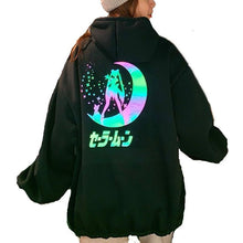 Charger l'image dans la galerie, Sweat À Capuche Kawaii Japonais Lune Réfléchissante Pull Hoodies Mangas