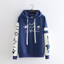 Charger l'image dans la galerie, Sweat Kawaii À Capuche Harajuku Japonais Chat Marine Pull Hoodies Mangas