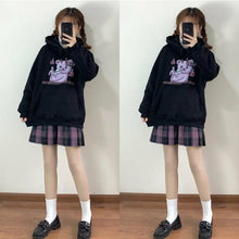 Charger l'image dans la galerie, Hoodies Women Hooded Plus Velvet Thicker Chic Loose Oversize Streetwear Trendy Leisure Korean Style
