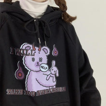 Charger l'image dans la galerie, Hoodies Women Hooded Plus Velvet Thicker Chic Loose Oversize Streetwear Trendy Leisure Korean Style