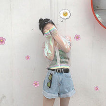 Charger l'image dans la galerie, Veste Japonaise Kawaii Harajuku Arc-En-Ciel Kimonos Cardigan Street Mixte