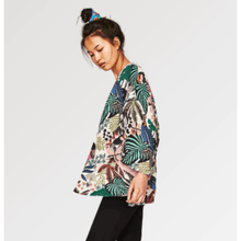 Charger l'image dans la galerie, Veste Kimono Femme Fleurs Tropicales Kimonos Cardigan Street Mixte