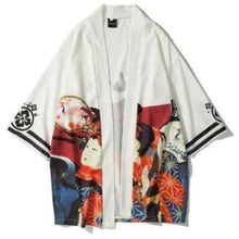 Charger l'image dans la galerie, Veste Kimono Geisha songeuse Kimono Cardigan Haori mixte Kimonojaponais