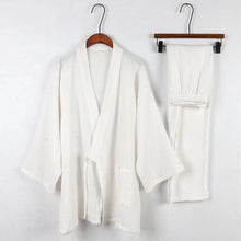 Charger l'image dans la galerie, Kimono Pyjama Homme Japonais – Ensemble Coton Longue Manche | Grandes Tailles
