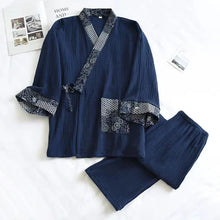 Charger l'image dans la galerie, Jinbei Homme Japonais – Pyjama Coton Casual Ample | Vêtement Intérieur Traditionnel
