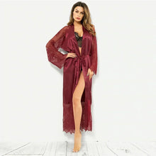 Charger l'image dans la galerie, Kimono Satin Long Sexy – Robe Demoiselle d'Honneur Lingerie Nuit | Sleepwear
