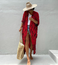 Charger l'image dans la galerie, Beach Cover Ups For Swimwear Women Black Tie Dye Kimono Swimsuit Cape Summer Dress 2022 Beachwear

