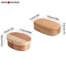 Charger l&#39;image dans la galerie, Bento Boxes Square Wooden Lunch Food Containers Portable Healthy Material Lunch Box Microwave Dinnerware Food Storage Container Kimonojaponais 
