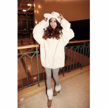 Charger l&#39;image dans la galerie, Blouson à capuche Kawaii ours fluffy - Kimono Japonais

