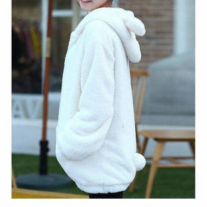 Blouson à capuche Kawaii ours fluffy - Kimono Japonais