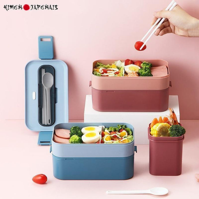 Boîte Bento deux compartiments - Kimono Japonais