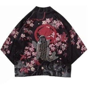 Cardigan Japonais Saut du Koi Kimono Japonais 