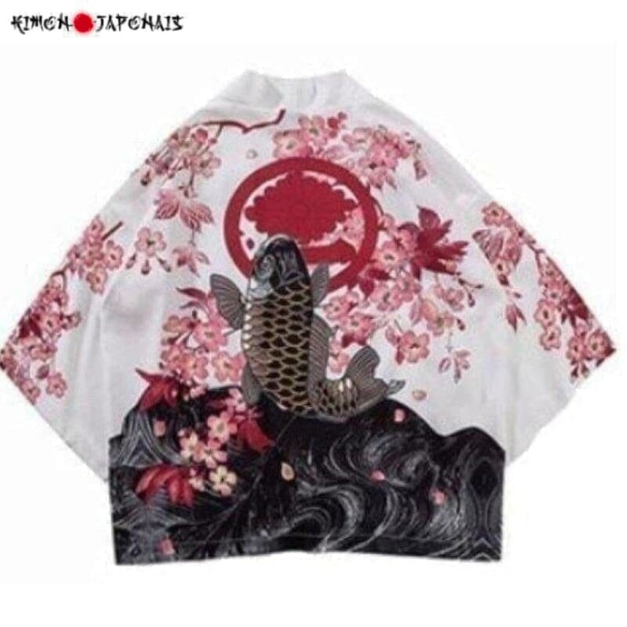 Cardigan Japonais Saut du Koi Kimono Japonais 