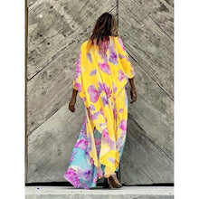 Charger l&#39;image dans la galerie, CARDIGAN KIMONO IMPRIMÉ COQUELICOT BOHO POUR FEMME - Kimono Japonais
