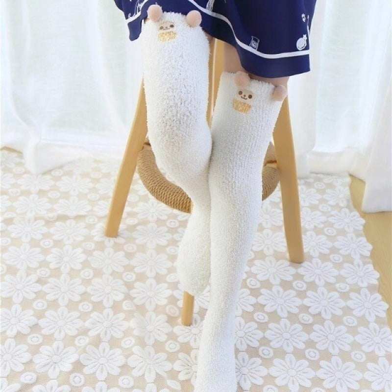 Chaussettes hautes blanches cosplay écolières japonaises kawaii socks