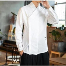 Charger l&#39;image dans la galerie, Chemise Homme Empereur Kimonos Cardigan Street Mixte Kimonojaponais Blanc 5XL 
