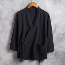 Charger l&#39;image dans la galerie, Chemise Homme Takeshi Kimonos Cardigan Street Mixte Kimonojaponais Noir XL 
